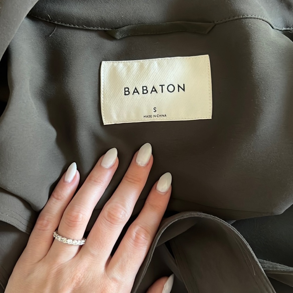 Babaton Stacy Duster Olive Green